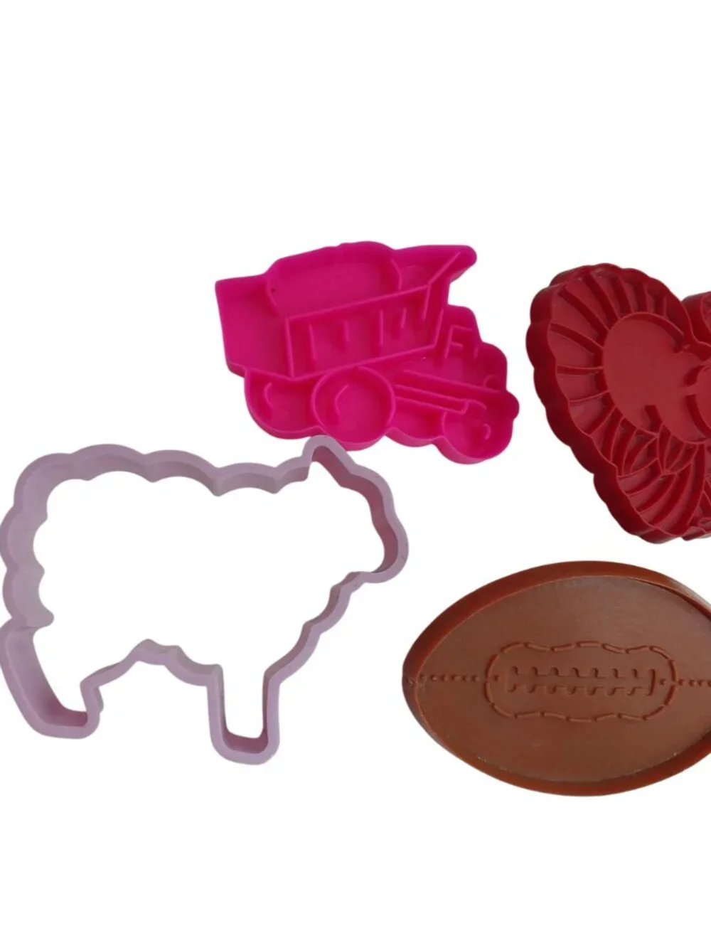 Vintage Plastic Cookie Cutters 22 Assorted Shapes Football Animals Leaves Hallow